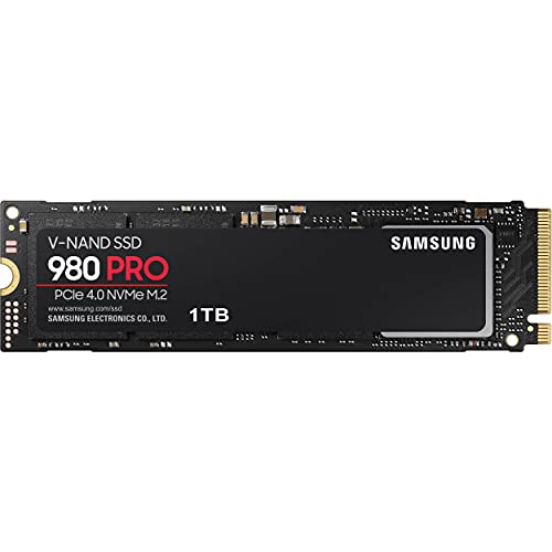 Image of Samsung 980 PRO 1TB PCIe SSD - 7,000 MB /s 4.0 x 4 M.2 NVMe Gen4 Internal Gaming Solid State Drive with V-NAND Technology for Laptops Desktops and Crypto Chia Mining