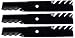 3 Pack - USA Mower Blades ® Commercial Tooth Mulching Hi-Lift fits Scag A48110, Toro, Bunton, Great Dane, Snapper