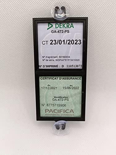 I3DC Support Double Controle Technique ET Assurance Noir sur Ventouse FR (1), 5,5cm x 13cm Cover