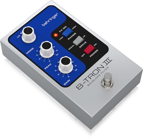 behringer b-tron iii envelope filter pedal auto-wah for guitarbass 3 filter types 2 modes true bypass