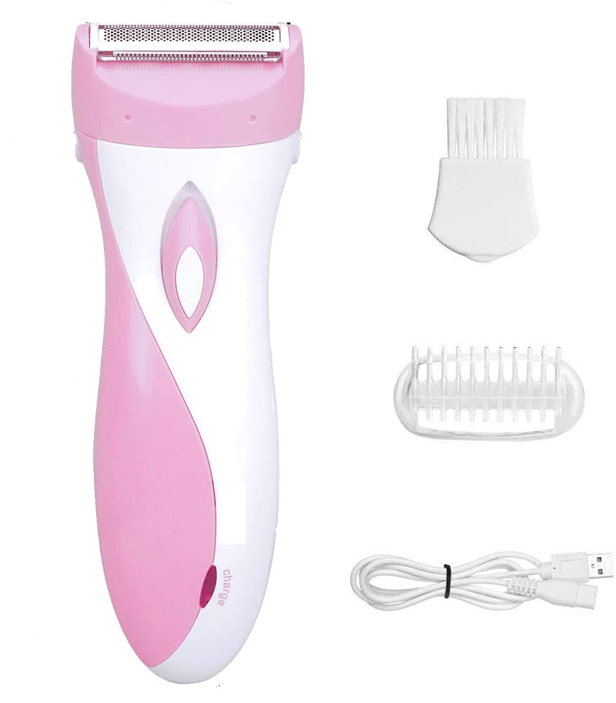 EVOLT Rechargeable Instant Painless Body Hair Remover Trimmer Double Razor Shaver for Under Arms, Bikini Line, Hands and Legs For Men And Women, Hair Remover Machine For Women(Pink)