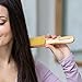 GranNaturals Boar Bristle Slick Back Hair Brush - Soft White Bristle Smoothing Hairbrush for Slicking Hair to Create Sleek Style- Natural Wood Handle for Women + Men