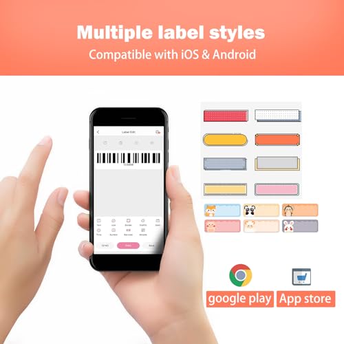 Image of Bluetooth Thermal Label Maker Machine Portable Mini Wireless Lightweight Inkless Label Printer for Home Office