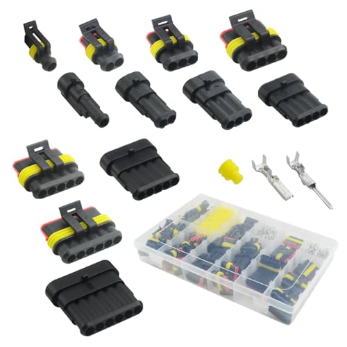 Connecteurs électriques étanches voiture WMYCONGCONG kit 1004 pièces 1 à 6 broches