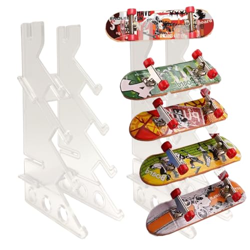 TDHRDHVC Fingerboard Holder,for Mini Longboard Fingerboard,Robust and Easy to Install (5 Dedicated Display Slots)