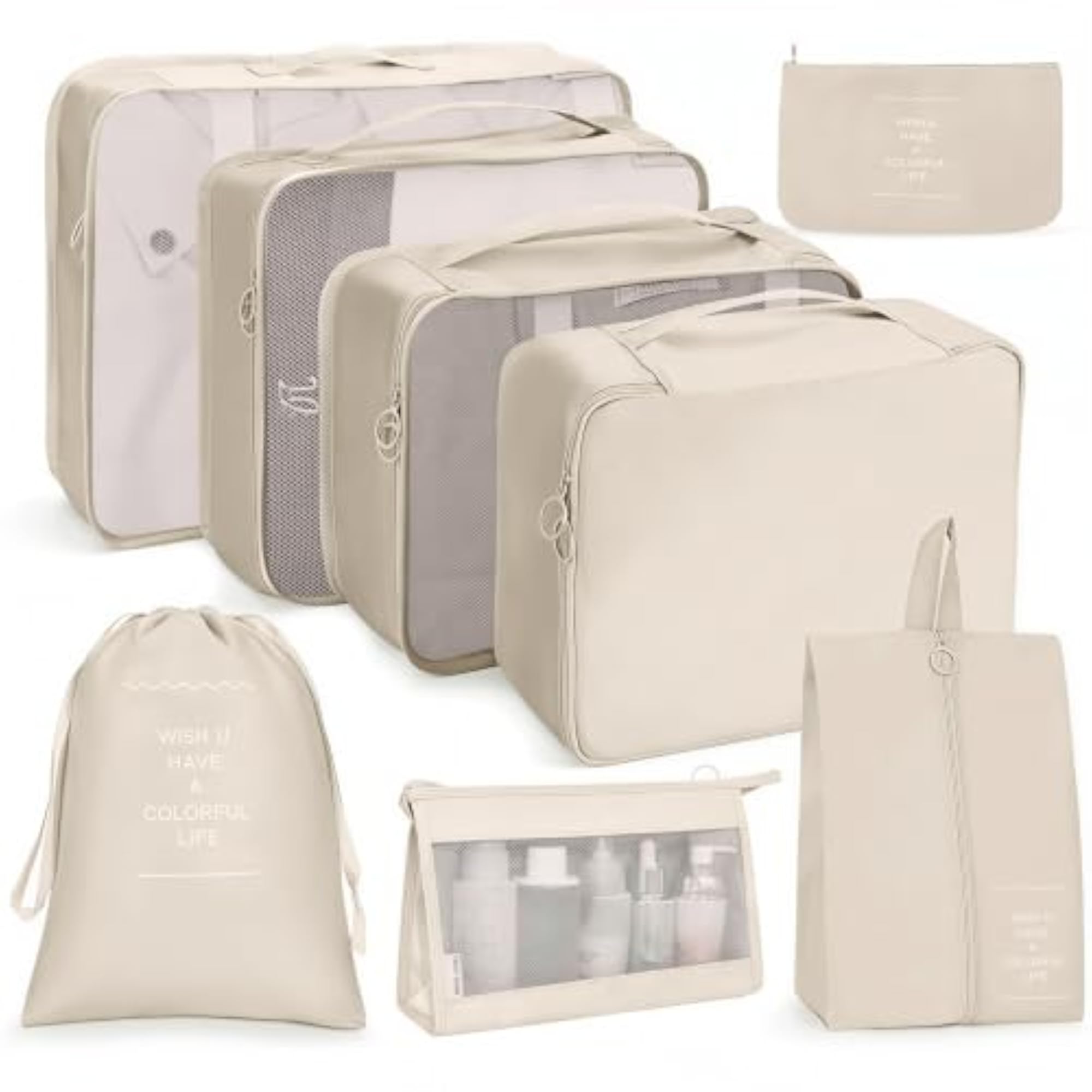 8 Set Travel Organizer Pouch Set for Storage
