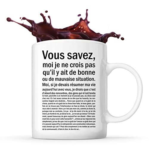Planetee Mug Bonne Ou Mauvaise Situation | Tasse Référence Scrib Film Humour Drole Idée Cadeau Amis Parent Collègue Travail Femme Homme Anniversaire Fan