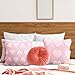 HunnmingRe 2 Pcs Valentine's Day Heart Throw Pillow Covers 18x18 Inch Embroidery Heart Love Pillow Cases Plush Faux Fur Pillowcase Valentines Day Decor for Home Living Room Bed Couch Covers(Pink)