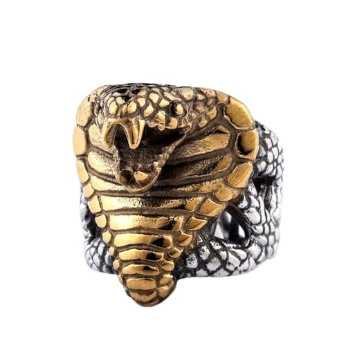 Image of Genuine Stainless Steel Ring for Men Fashion Punk Rock 3D Animal Rings