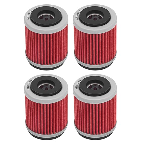 Image of AHL 143 Oil Filter 3UH-E3440-00 Compatible with Yamaha TTR125LE 124 2017 TTR225 225 2000-2004 TTR230 223 2005-2017 2020 TW125 125 1999-2004 TW200 196 2007-2020 XC125TR Cygnus R 125 1995-2003,4 pack