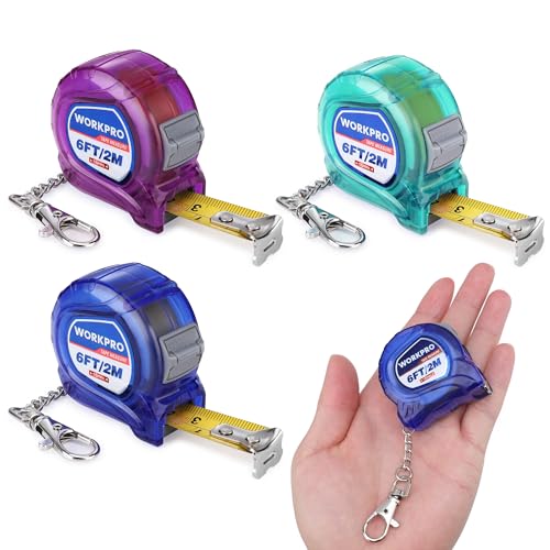 WORKPRO Keychain Tape Measure Set