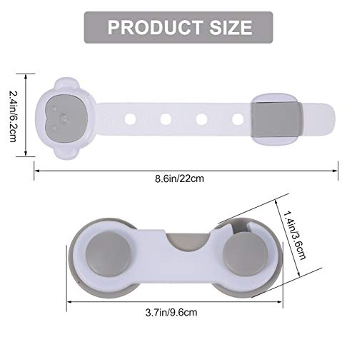 Mobestech 10 Unidades de Armário Com Fechadura de Segurança para Bebê Trava de Proteção Anti-Pinch L