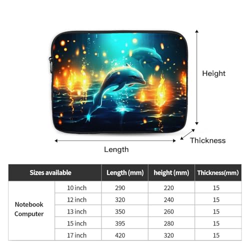 Dolphin'S Fun Ocean Laptop Sleeve Case 15 Inch Suitable For Notebook Computer Tablet Traveling Carrying Simple Case4