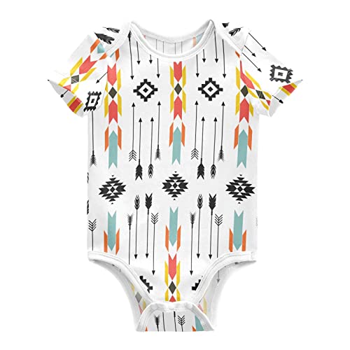 Image of Ollabaky Unisex Baby Bodysuits Short-Sleeve Cotton Baby Clothes for Girls Boys 0-24 Months