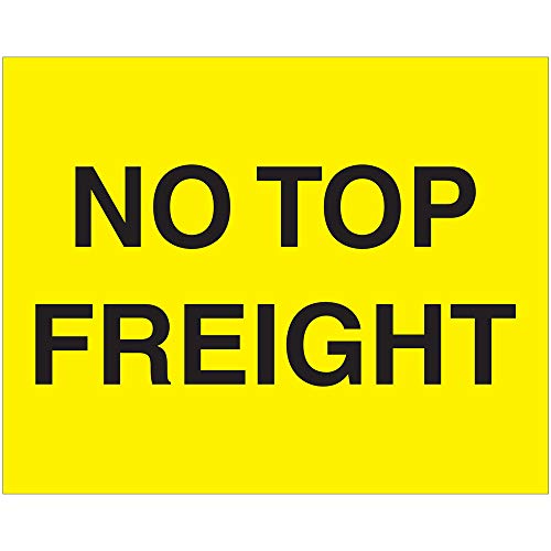 Box Partners 8 x 10 - No Top Freight (Fluorescent Yellow) Labels