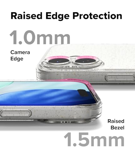 Image of Ringke Air Compatible with iPhone 17 Case [Flexible TPU] Ultra Thin Lightweight Protective Cover - Glitter Clear