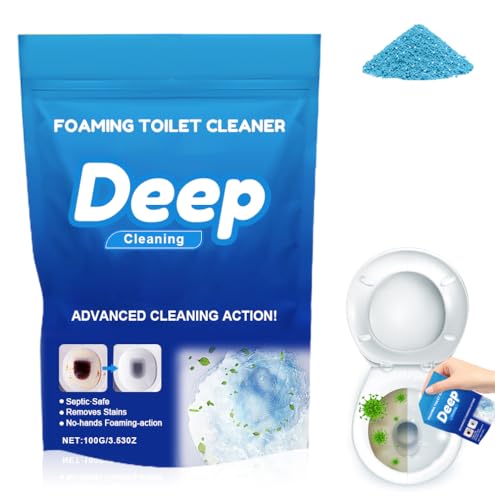 Toilet Cleaner, 2025 New Cleaning Products Limescale Remover Powder with Foam, Fast Acting Heavy Duty Drain Gel Dissolves Clogs Remove Dirt and Bad Odour for Toilet, Bathroom (1)