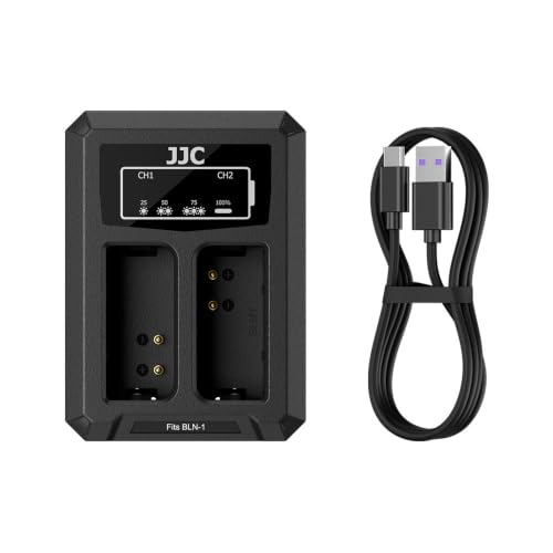 Image of JJC BLN-1 Battery Charger USB Dual Slot for Olympus OM-D E-M1 E-M5 Mark II