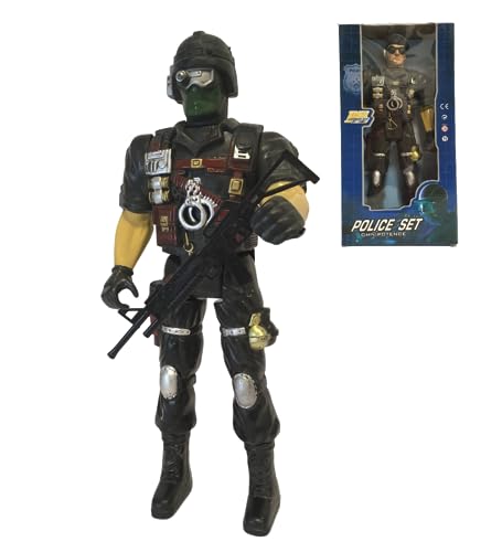 Soldado Action Figure Juguete Militar Soldado Grande 38 cm Articulado Soldados Maxi Set Policía Equipos Especiales, Juguetes Militares Set Juego Soldados Fuerzas Armadas Militar Juguete Grande