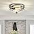 Edwarmlux Flush Mount Ceiling Lights, 2-Light Farmhouse Close to Ceiling Light, Industrial Ceiling Lighting Fixture for Kitchen Hallway Bedroom Living Room Stairways Porch (Brushed Nickel)