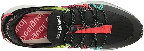 Desigual Women's 4 Woman Knit Sneakers Low Shoes_Jogger_Sock Etnic 2000 Black, 6 | Image 4
