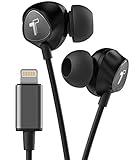 Thore Wired iPhone Headphones with Lightning Connector Earphones - MFi Certified by Apple Earbuds Wired in-Ear Microphone and Volume Remote for iPhone 12 Mini, XR, XS Max, 11, 11 Pro,7,8 Plus (Black)