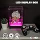 Konix LED-Vitrine Display Box für Figur - Kompatibel mit Funko Pop, Banpresto Qposket, Untere Figuren 9 x 9 x 14 cm - RGB-Beleuchtung - USB-Kabel