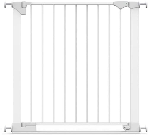 Safetots Cancelletto SafeStep, Bianco, 82cm - 89cm, Passaggio Extra Basso, Apertura Extra Larga di 67cm, Cancelletto Extra Largo per Scale, Corridoi e Porte, per Bambini e Neonati