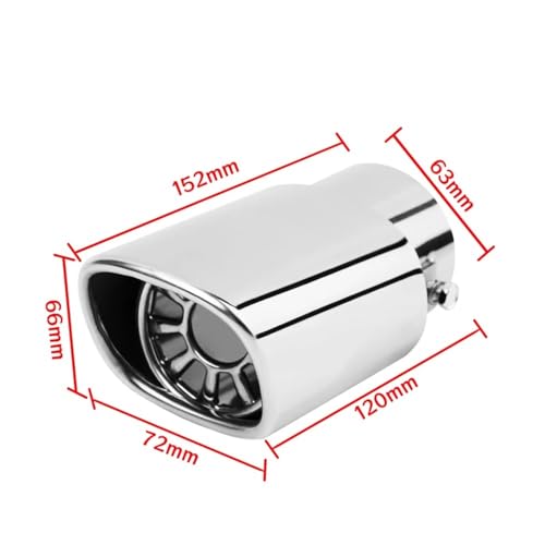 Accessoires voiture embout d'échappement décoration de queue arrière de 63mm - 6