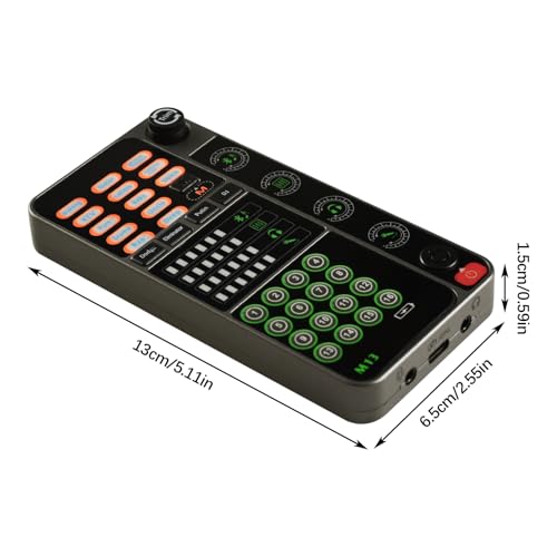 Portable Voice Changer, Handheld Microphone Voice Modulator Gaming Recording with 16 Sound Effects, Mini Live Broadcast Voice Disguiser for Mobile Phone Computer PS4 PS5 Xbox One Games - Thumbnail 3