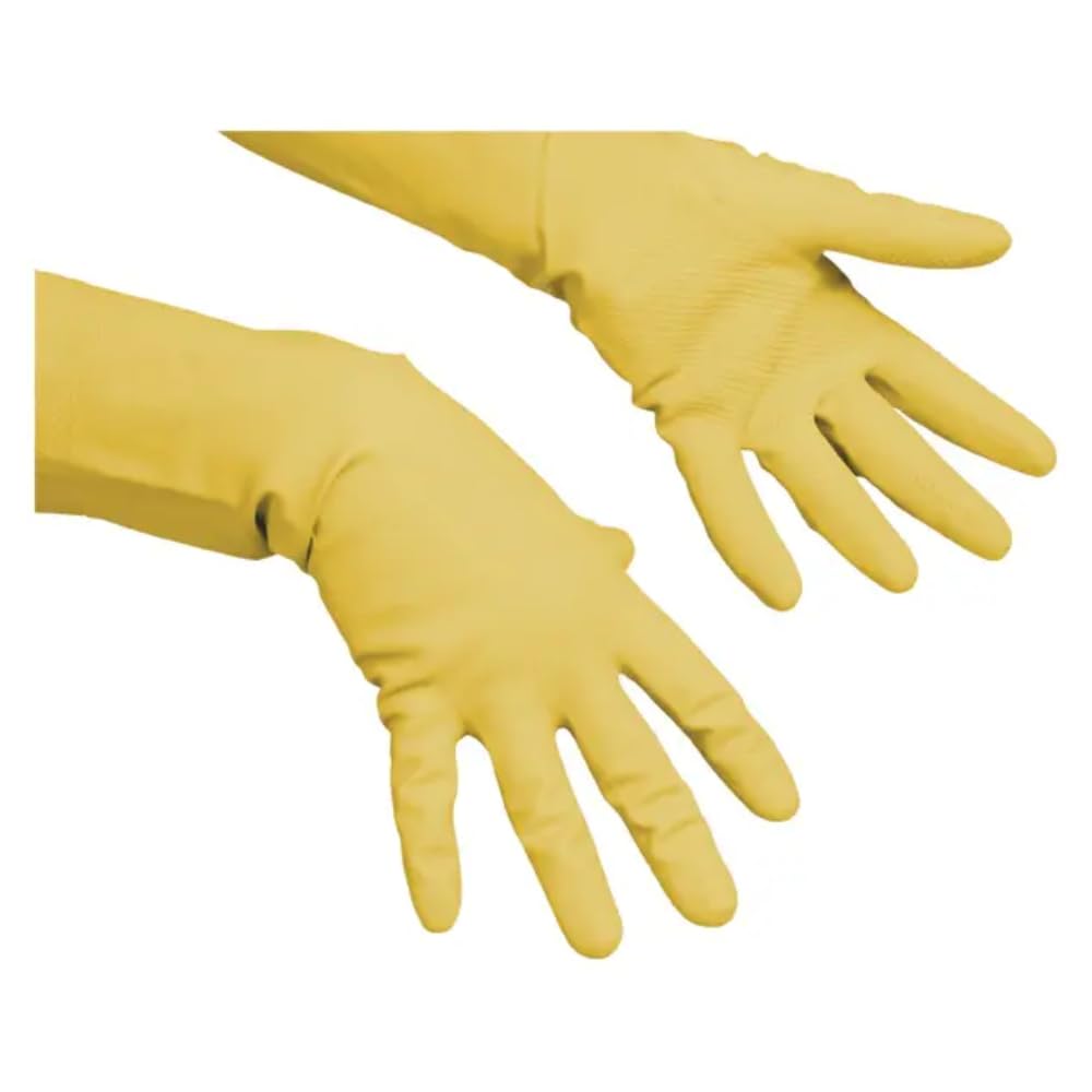 Vileda 100163 - Guantes multiusos (talla mediana), color amarillo
