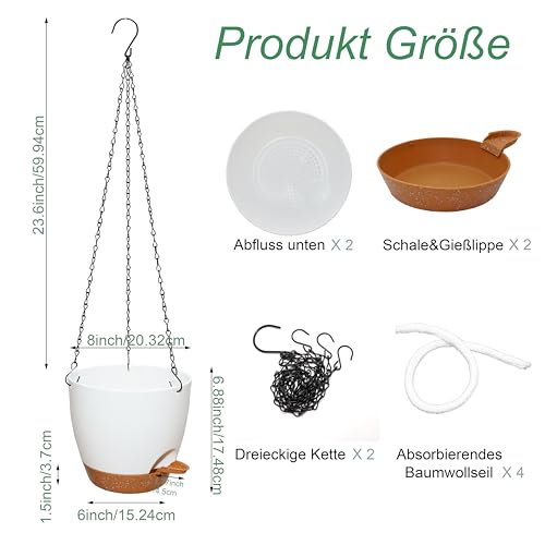 Pots de fleurs suspendus iDattel pour embellir vos plafonds et balcons - 3