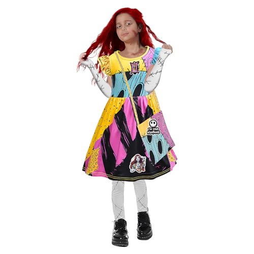 Disfraz Sally para niñas con vestido parcheado y accesorios miniatura 3