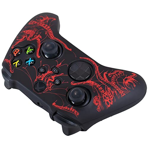 Image of YoRHa Silicone Skin for Xbox Series X /S Controller x 1(Cthulhu Red) with Exclusive Thumb Grips x 8