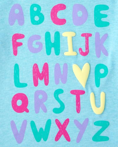 Image of The Children's Place Baby-Girls and Toddler School,Learning Short Sleeve Graphic T-Shirts,3 Pack