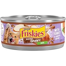 Purina Friskies Wet Cat Food Pate with Turkey in Savory Gravy - Pack of 24 5.5 oz. Cans