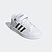 adidas unisex child Grand Court - Kids Sneaker, White/Core Black/White, 11.5 Little Kid US