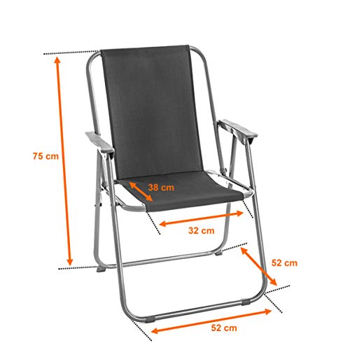 ESTEXO Campingstuhl Klappstuhl 2er Set Angel Anglerstuhl Regie Strand Stuhl faltbar klappbar Outdoor – Bild 3