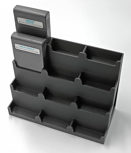 Display Stand Tower Holder for Commodore 64 Cartridges - Holds 12 Games