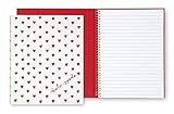 El cuaderno a rayas tiene una espiral semioculta (no se engancha en las cosas de tu bolso). y tapa dura duradera que es perfecta para escribir notas diarias y listas de tareas sobre la marcha
