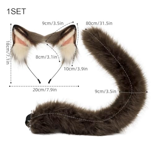 Serre-tête queue en peluche Sanfly pour réussir son déguisement de chat - 3
