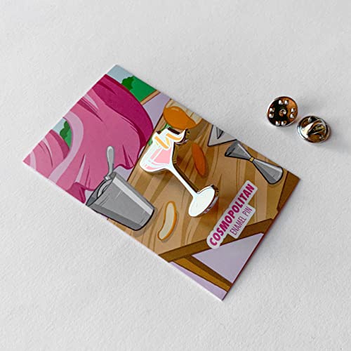 Image of Classic Cocktail Cute Enamel Pins for Bartender Aprons, Jackets, Backpacks and Purses, Shirt and Suit Lapels, Button Badges Brooch Fashion Jewelry