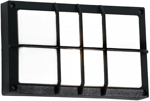 Bright Star Lighting Rectangular Die Cast Aluminium Bulkhead with Grid Pattern
