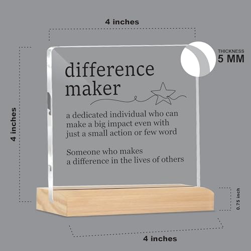 Image of Giftplease Mentor Plaque with Wooden Stand Personalized Gift for Mentor, Coach, Teacher, Appreciation Keepsake, Clear Desk Decor, Inspirational Thank You Gift, Office Table Display MP 80