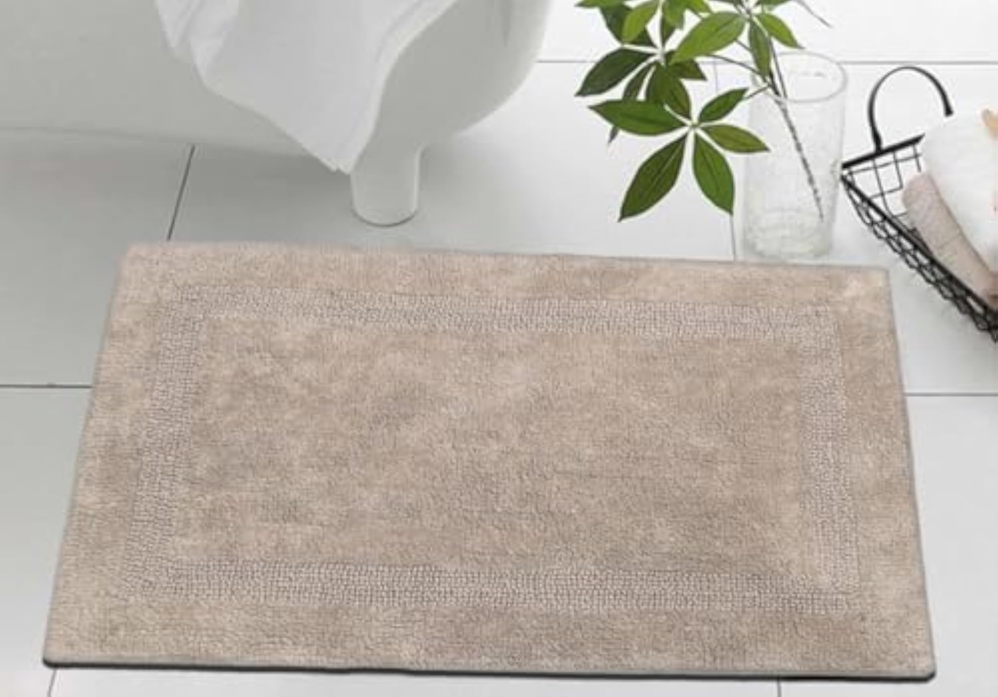 Reversible Cotton Bath Rugs Area Rugs for Spa
