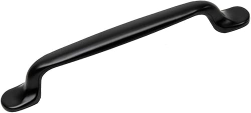 Vista 9 de Paquete de 10 pomos planos negros tradicionales curvados para gabinete de cocina, manijas para puerta de armario de cocina, cajón de tocador