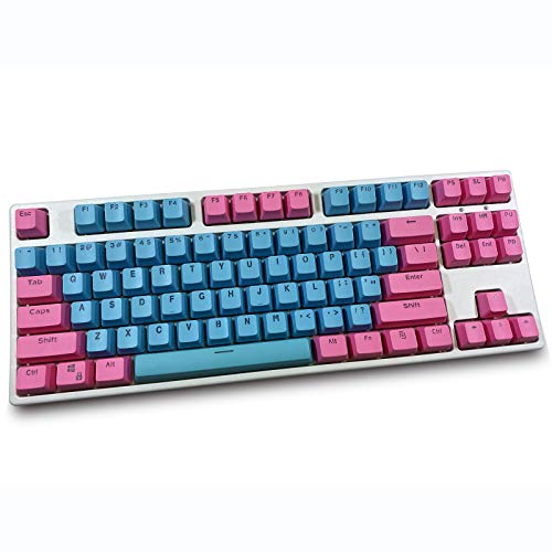 Keycaps 87 tasti PBT Copritasti Tastiera meccanica Doppio retroilluminato Parola trasparente da gioco per layout USA per Cherry MX vendi solo copritasti