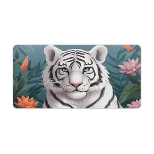 Cute White Tiger Pad Grande Protector de Escritorio