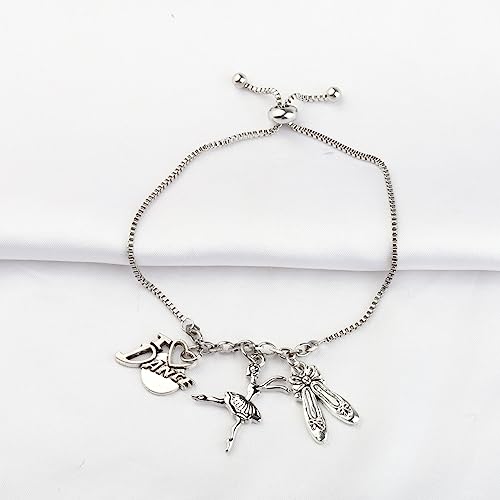 SEIRAA Dance Bracelet Ballet Teacher Jewelry I Love Dance Gift Dance Charm Bracelet For Dancing Lovers2