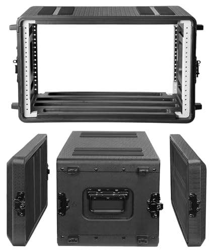 Diandian 6U Rack Case Shallow 11' Depth, 19' Rackmount Flight Case, Watertight Dust-Proof, Shock...